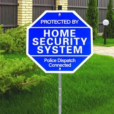 Home Security Signs for Yard, Protected by Surveillance System Sign Outdoor Secu