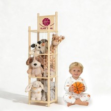 Stuffed Animal Storage Zoo Organizer,Wooden Toy Plushies Storage,Space Save Z...