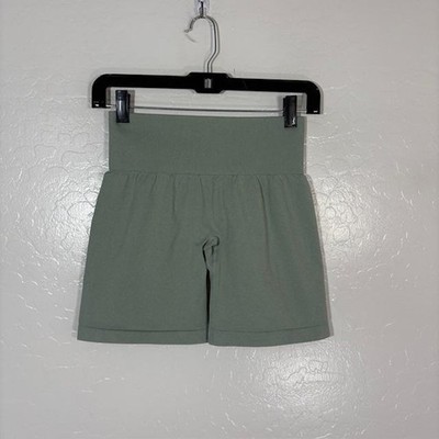 NVGTN Shorts Womens Small Green Seamless High Waist Biker Yoga Gym Athletic
