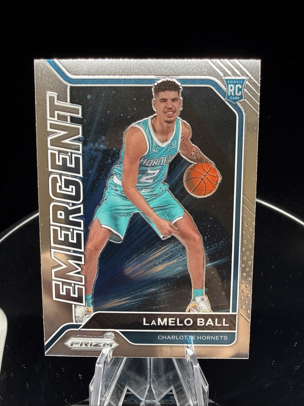 LaMELO BALL ROOKIE CARD 2020 Basketball PRIZM NBA RC Emergent Charlotte Hornets!