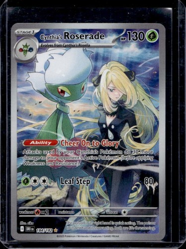 2025 Pokemon Destined Rivals Cynthia's Roserade #184/182