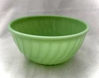 VTG 8" JADEITE FIREKING GREEN SWIRL BOWL