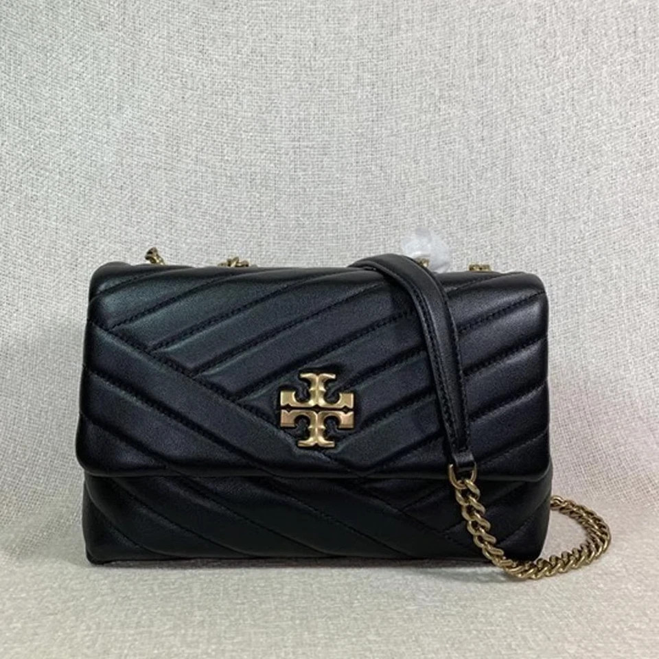 Tory Burch Kira Chevron Small Convertible Shoulde Chain Bag Crossbody-Open Box