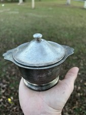 Victor S Co. Sterling Silver Soldered Sugar Bowl with Lid No Monogram Vintage