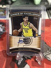 2025-26 Topps Basketball Ben Sheppard Marks of Excellence Auto Pacers #ME-BS