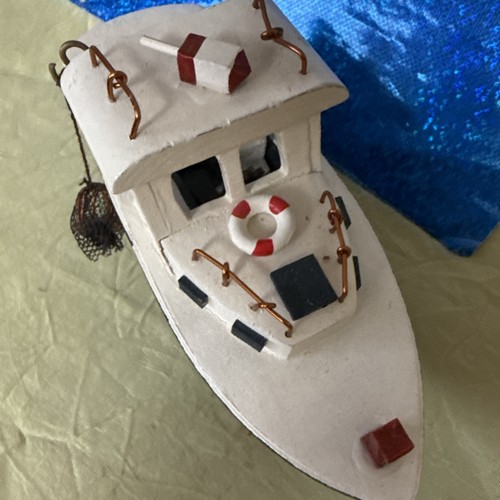 7" L Maine Lobster BOAT Baskets display model sail shelf stand decor Buoys - Picture 2 of 15