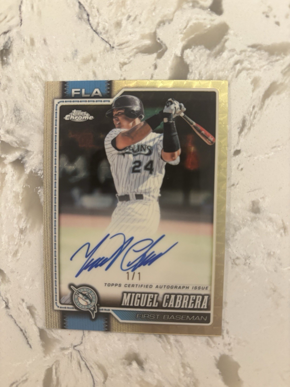 2026 Topps Chrome Baseball Miguel Cabrera Superfractor 1/1  On Card Auto HOF