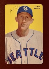 1953 Jack Tobin Mother's Cookies Pacific Coast League #45 Seattle Rainiers Card