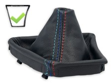 SCHALTMANSCHETTE FUR BMW F10 F11 5-er SCHALTSACK ECHTELEDER NAHT ///M + RAHMEN