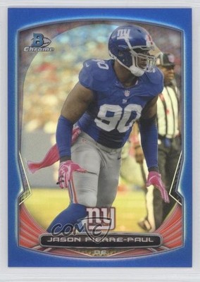 2014 Bowman Chrome Blue Refractor 34/199 Jason Pierre-Paul #10 0c6