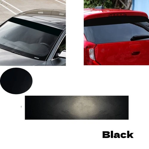 Hot Sale Car Sun Strip Gloss Black Portable 140 X 20CM/55 X 8" 1x Accessories