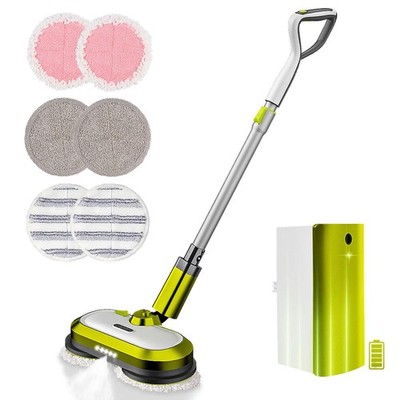 Cordless Electric Mop, Electric Spin Mop with LED Headlight and Water Spray, ...