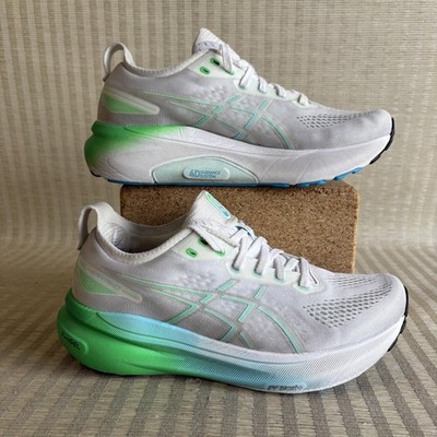 Asics Gel Kayano 31 Running Shoes Mens Size 8.5 White Green Sneakers 1011B867