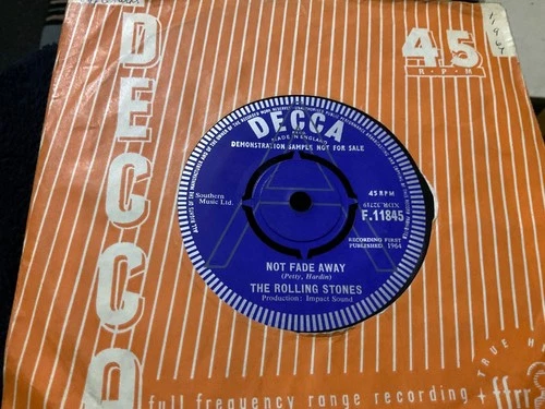 ROLLING STONES. UK DECCA DEMO. NOT FADE AWAY. VG+++ NICE COPY