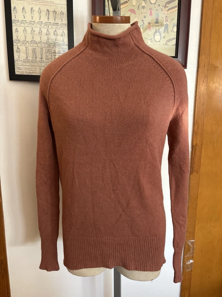 TEORÍA: Suéter 100% Cachemira Cuello Simulado *TALLA S (ROSA MALVA) Foto 2 de 4