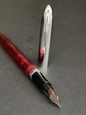 Vintage Sheaffer's 304 Fountain Pen Translucent Red Barrel Made In USA