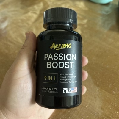 Aerano Passion Boost 9 in 1 - Energy Stamina & Brain Health 60 Capsules Exp 9/28