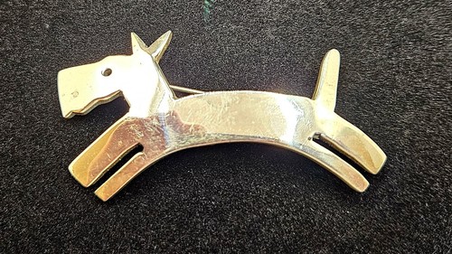 Sterling Silver Dog Pin Native American Southwestern Style