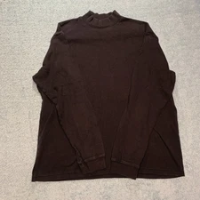 Men’s Long Sleeve Black Mock Turtle Neck, Basic edition, Size L 