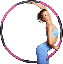 A1R Fitness Hula Hoop, Black/Pink