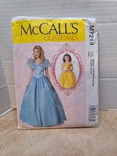 McCall's Costumes Sewing Pattern M7213 Misses' Girl's Princess Dress - Uncut