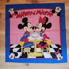 Vintage 1980's Mickey  Minnie Mouse Disney Bandana J.A Woronowicz