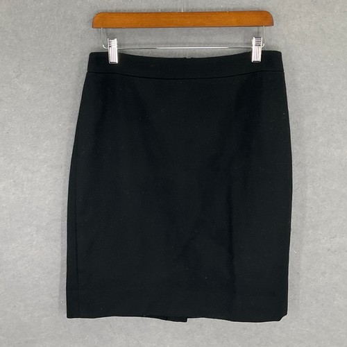 J.Crew, J.Crew The Pencil Skirt Women's Sz 6 Black Wool Blend Career Office Classic