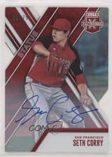 2017 Panini Elite Extra Edition Status Red Die-Cut 8/75 Seth Corry #96 Auto 8k4