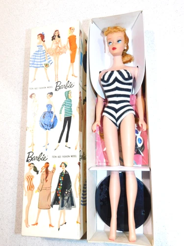 Barbie:  VINTAGE Blonde #4 PONYTAIL BARBIE Doll w/Box!
