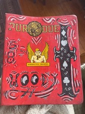 RARE! Purdue Aeronautical Engineers Outsider Folk Art Binder. Neil Armstrong