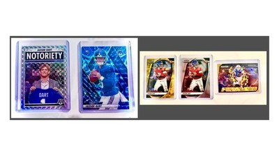 Jaxson Dart Rookie Lot x5 RC Mosaic Blue Mosaic Notoriety Prizm Gold Ice Fearles