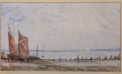Mitte 20. Jh. Original Aquarell Gemälde der Küstenlandschaft von Alan C Wickham