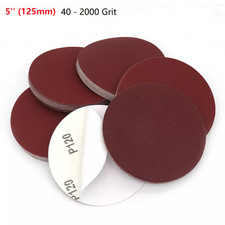 Image of 125mm 5 inch 5" Self Adhesive Sanding Discs 40 - 2000 Grit Sticky Backed Pad