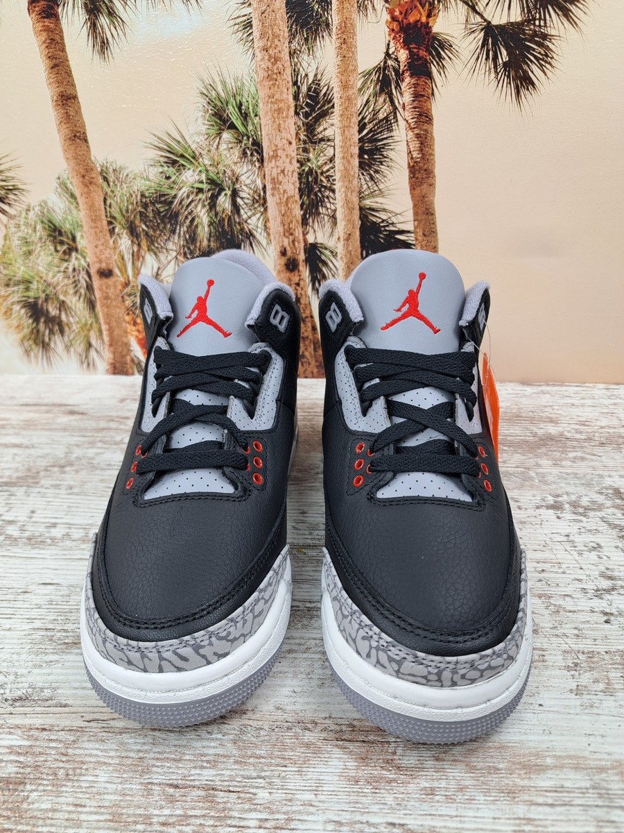 Jordan Air Jordan 3 Retro GS Black Fire Red Cement Grey DM0967 010