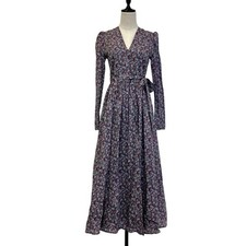 OBLI Flower Wrap Long Dress 23TTTD20-1 Size 1 Purple Women USED