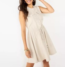 NWT Nine West Fit & Flare Sleeveless Utility Dress Women’s Size XL Beige