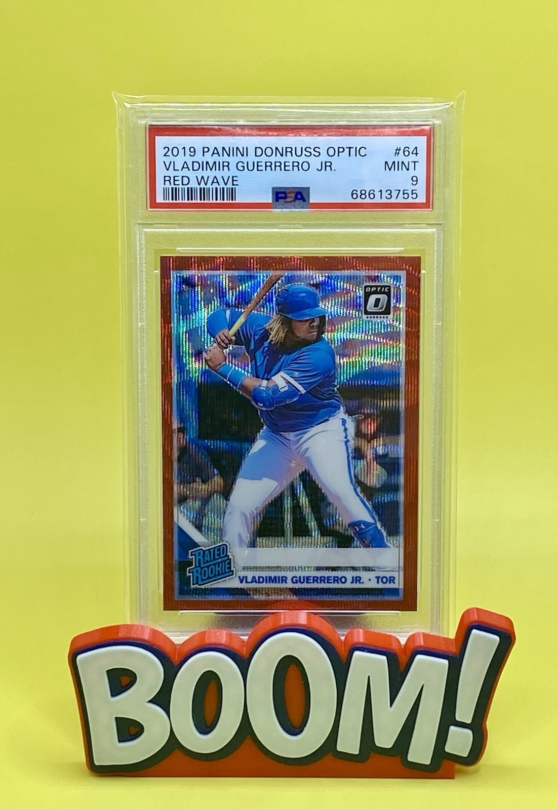 2019 Panini Donruss Optic Vladimir Guerrero Jr. Red Wave Rated RC PRIZM TOR view 1