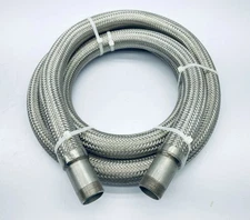 11FT BRAIDED FLEXIBLE STAINLESS STEEL HOSE 2 1/2 FT  MNPT WELDED THREADED ENDS
