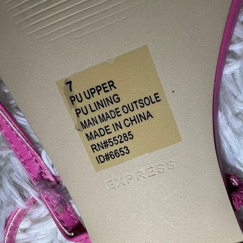 Express flache Riemchensandalen Damengröße 7 metallic spitz zulaufend pink/goldfarben neu mit Etikett - Bild 7 von 7
