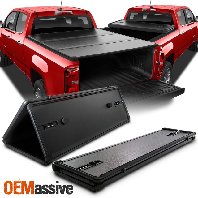 For 20152020 Chevy Colorado / GMC Canyon 5FT Hard TriFold Black Tonneau Cover eBay