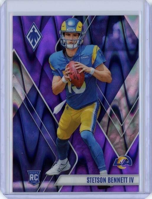 STETSON BENNETT 2023 Panini Phoenix Purple Seismic RC #121 Rams Bulldogs 044/125