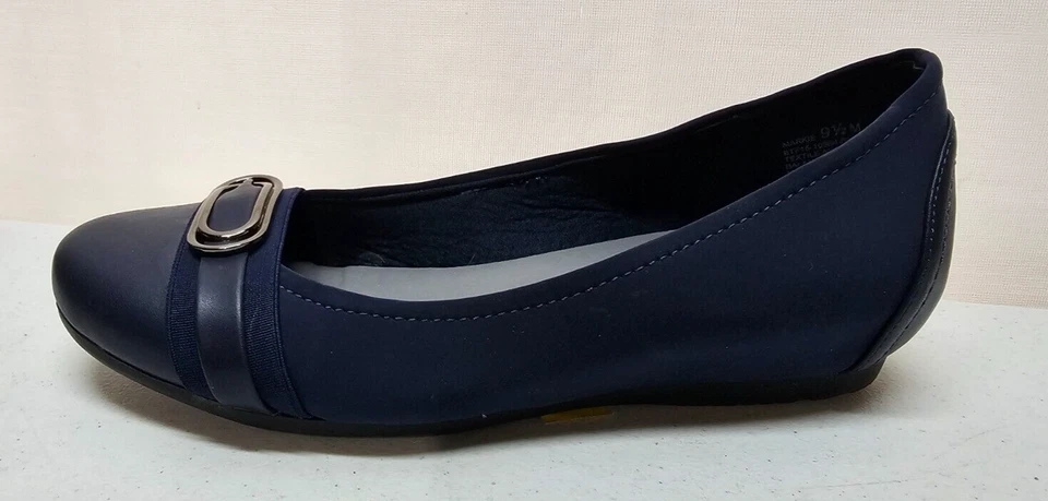 Zapatos de vestir Baretraps Markie para mujer talla 9,5 azules Oxford planos de ballet sin cordones Foto 3 de 4