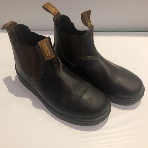 Blundstone Boots Slip On Size 8 MENS Brown Leather Upper EUC