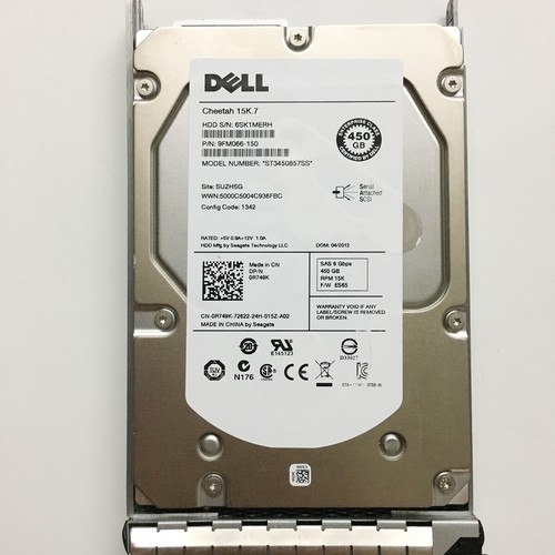 NEW R749K Dell 450GB 15K 3.5 6G SAS HDD Hard Drive 0R749K ST3450857SS With TRAY - Bild 2 von 4