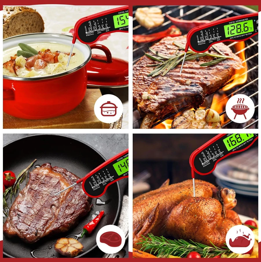 Meat Thermometer Digital - Fast Instant Read Food Thermometer for Cooking