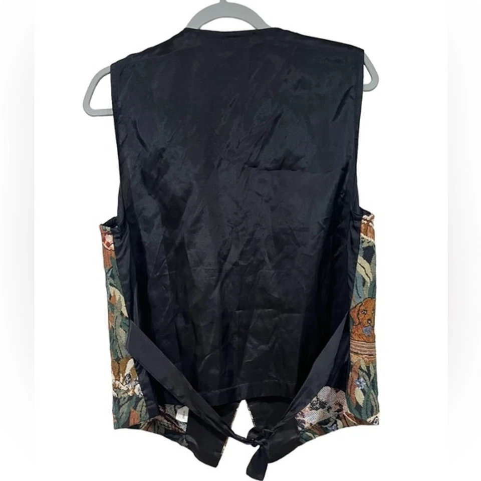 Cabin Creek Vintage 90s Dog Button Down Vest Embroidered Large 90s Cottagecore - Image 4 of 4