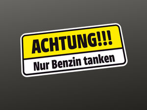 5 X Achtung Nur Benzin Tanken Tankdeckel Aufkleber Pkw Auto Warnung Sticker Ebay