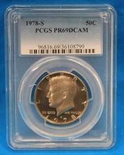 1978-S PCGS KENNEDY HALF DOLLAR - Graded PR69DCAM PCGS # 96816.69/36108799