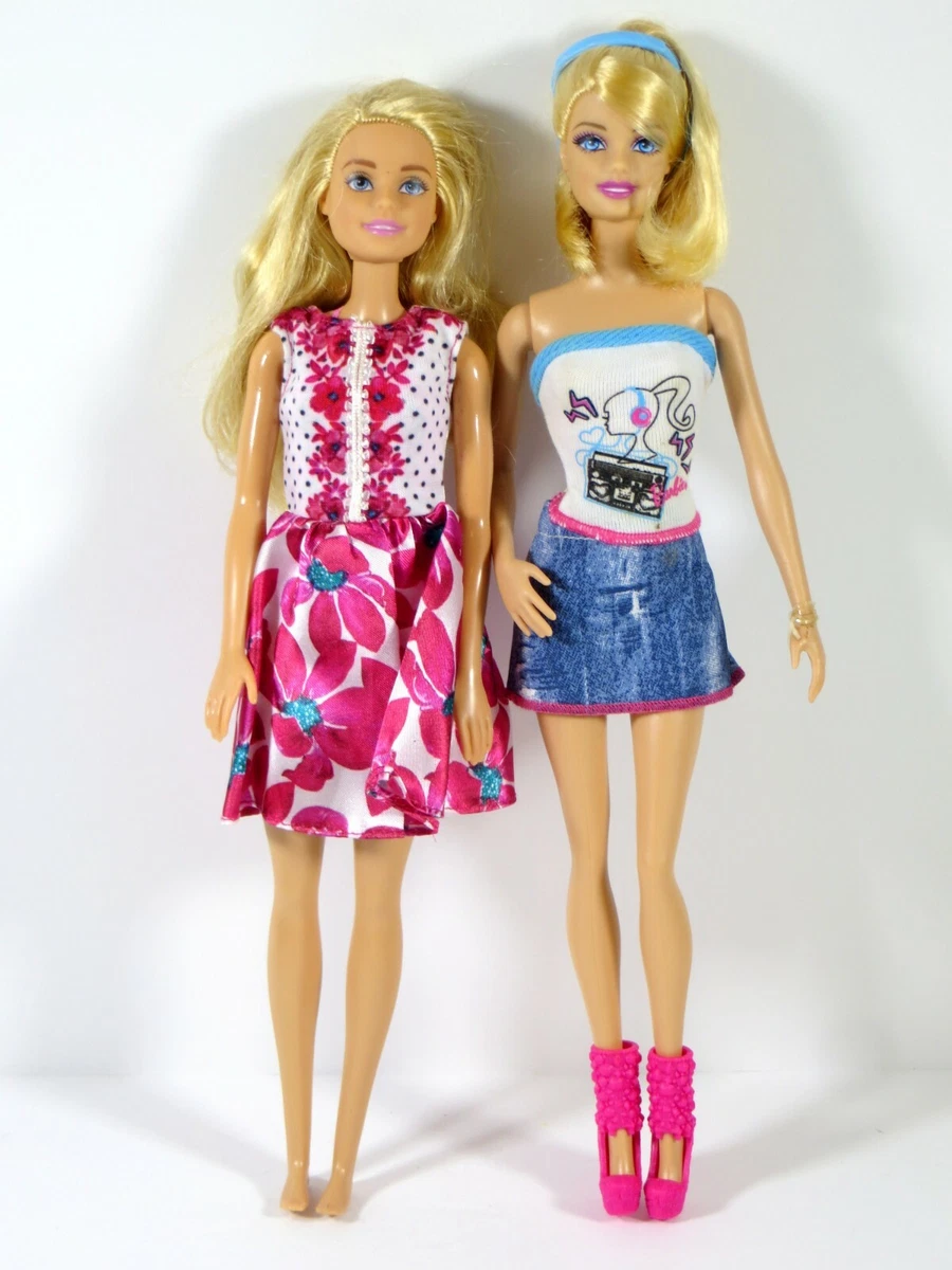 LOT 816 817 DRESSED BARBIE DOLL LOT OF 2 FASHIONISTAS IN PINK