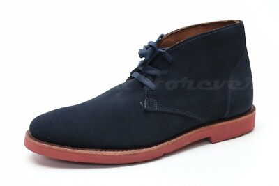 Mens Walk Over Navy Blue Suede Desrt Casual Low Heel Lace Up  display picture 1